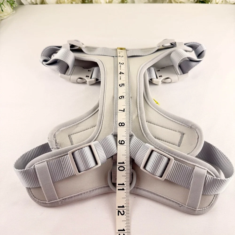 Dog Harness Large Adjustable Gray Padded